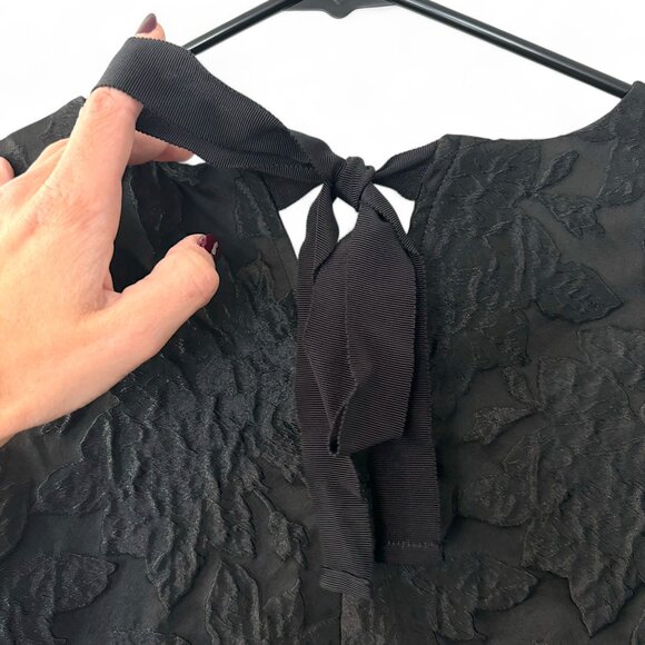 J.Crew Floral Jacquard Puff-Sleeve Top - Picture 6 of 7